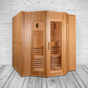 Luxus finnische Sauna für 4-5 Personen mit Harvia Saunaofen 8000 Watt