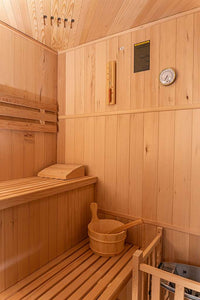 Luxus finnische Sauna für 4-5 Personen mit Harvia Saunaofen 8000 Watt